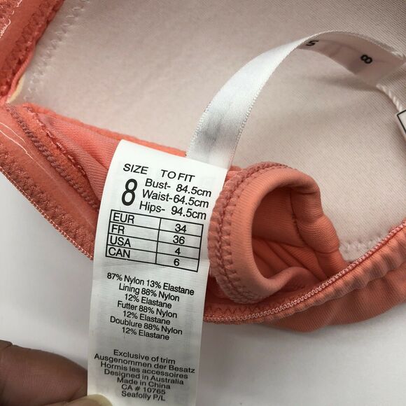 Seafolly Active Ring Front Bandeau Bikini Top NWT - Picture 6 of 6